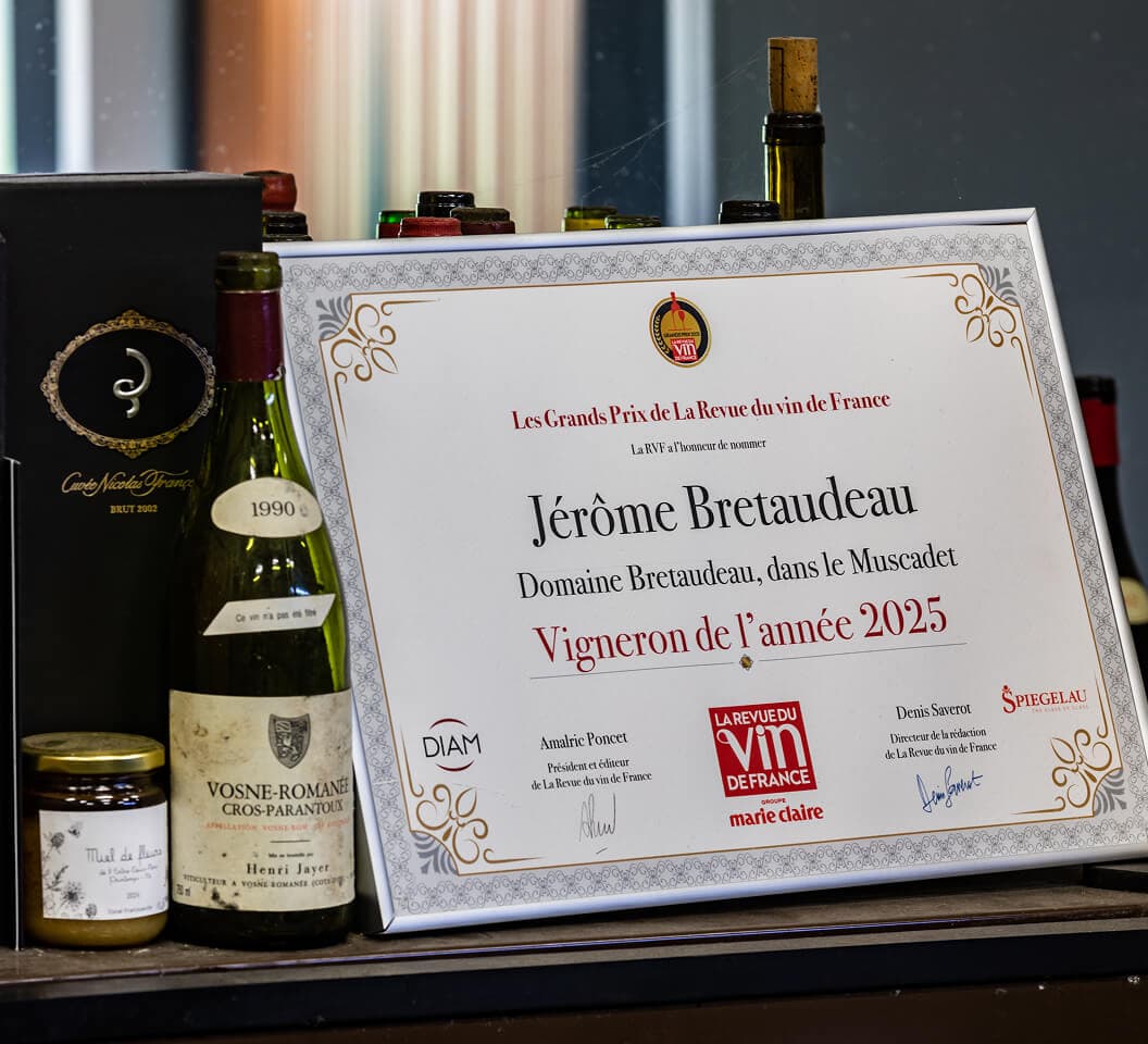 Prix du Vigneron de l'année pour Jérôme Bretaudeau par la RVF